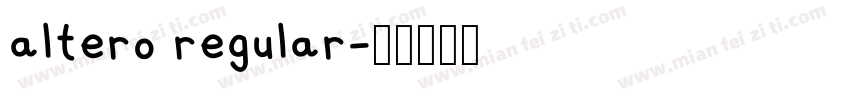 altero regular字体转换